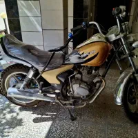 موتور هندا ۱۲۵  پلاک ملی طرح هارلی