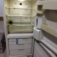 یخچال فریزر بزرگ و کوچیک سالم روشن داخل مغازه