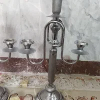 دو عدد شمعدانی استیل|مجسمه، تندیس، ماکت|کرمانشاه, |دیوار
