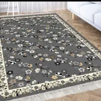 بورس گلیم فرش تم‌رنگ طوسی دودی نقره ای|فرش|قم, نیروگاه|دیوار