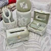 سرویس اکسسوری و جهیزیه عروس پنج تکه|صنایع دستی و سایر لوازم تزئینی|تهران, هرندی|دیوار