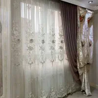 پرده با حریر و قاب در حد نو|پرده، رانر، رومیزی|تهران, نیروی هوایی (پیروزی)|دیوار