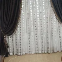 پرده و شال به همراه قاب پرده و آستر|پرده، رانر، رومیزی|ساوه, |دیوار