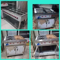 گاز چهارشعله صنعتی  دیگ خور کته پز ۱۴ شعله  نو