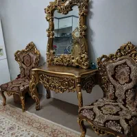 کنسول وآینه ورق طلا|بوفه، ویترین، کنسول|تهران, طیب|دیوار