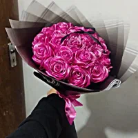 دسته گل ربانی سرخابی شاین دار