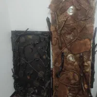 لوسترسقفی و تابلو چوبی دیواری