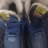 پوتین دخترانه سورمه ای داخل پشمی