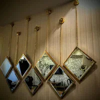 آینه سه تیکه زنجیری وآینه دکوراتیو هفت تیکه