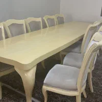 میز ناهارخوری ۱۰ نفره کلاسیک با ۱۰ صندلی
