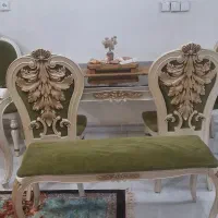 میز ناهار خوری ۶ نفره pvc شیشه مقاوم به حرارت بالا|میز و صندلی غذاخوری|اهواز, زیتون کارمندی|دیوار