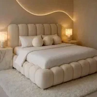 سرویس خواب دونفره پهن تدی ترند تشک باکس هتلی ۱نفره