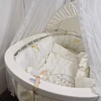 تخت و گهواره پرنسسی زیبا و درحدنو جنس چوب درجه یک