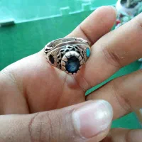 انگشتر یاقوت کبود اصلی نقره