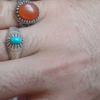 3عدد انگشتر نقره  فیروزه  شیر نشان خیلی شیک مردانه|جواهرات|قوچان, |دیوار