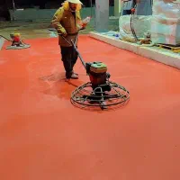بتن ریزی کف با دستگاه ماله پروانه ای