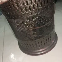 سطل زباله و جا دستمال کاغذی فلزی