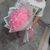 دسته گل جاودان روبانی برای انواع مناسبتهای خاص|گل مصنوعی|لاهیجان, شهرک فرهنگیان|دیوار