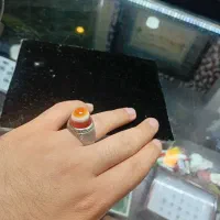 انگشتر عقیق کلوخه افریقایی طبیعی نقره