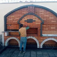 کاشی کاری.باربیکیو.اجرنما.سنگ کاری.استخر