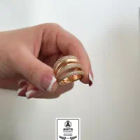 انگشتر رینگی پهن نگین دار ژوپینگ|بدلیجات|اردبیل, |دیوار