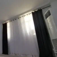 فروش دو عدد پنل پرده مخمل گارنت کارکرده|پرده، رانر، رومیزی|بندر دیر, |دیوار