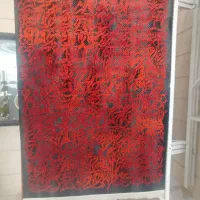 فرش فانتزی ۴ متری طرح قرمز لاکی وینج جدید|فرش|قم, نیروگاه|دیوار