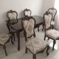 مبل ۷ نفره و ناهارخوری ۶ به همراه ۶ عدد عسلی