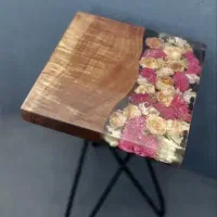 میز عسلی چوب و رزین