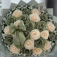 گل رز جاودان روبانی دست ساز