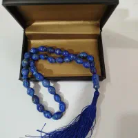 تسبیح لاجورد نگین لاجورد تخم مرغ لاجورد گردنبند