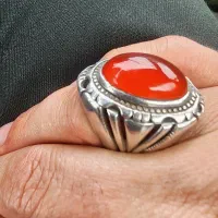 انگشتر عقیق رکاب دست ساز