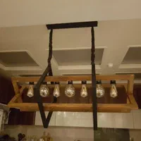 لوستر چوب وفلز آشپزخانه|لوستر و چراغ آویز|تهران, ازگل|دیوار