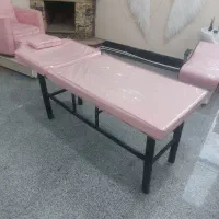 تخت مژه و اپیلاسیون سفارشی رنگ صورتی با روکش