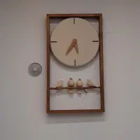ساعت دیواری چوبی طرح گنجشک|ساعت دیواری و تزئینی|هشتگرد, هشتگرد قدیم|دیوار