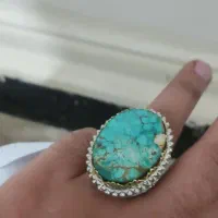 انگشتر فیروزه نیشابوری کلکسیونی قواره بزرگ|جواهرات|آبادان, |دیوار