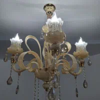 لوستر چهار شعله|لوستر و چراغ آویز|ساوه, |دیوار