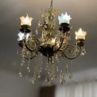 لوستر برنز ۵ شاخه|لوستر و چراغ آویز|قم, شاه ابراهیم|دیوار