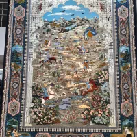 یک جفت قالی ۱۲متری ۱۲۰۰شانه با یک جفت پادری