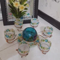 هفت سین سنتی جنس شیشه ای و پایه فرفوژه