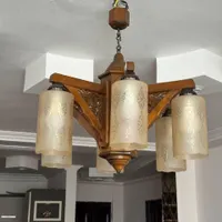 فروش لوستر چوبی برند منجی ۶ و ۳ شعله
