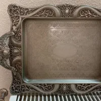سینی نقره ای پایه دار