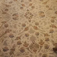 فرش ۶و ۹ متری ودوعدد پادری کرم گلبهی