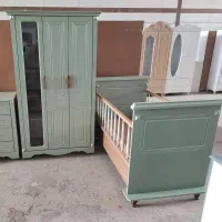 سرویس چوب سیسمونی بچه کمد ۳درب تخت نوزاد کنار مادر|تخت و صندلی بچه|مشهد, توس (بلوار توس)|دیوار