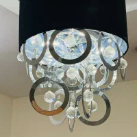 لوستر ۴ شعله مخمل مشکی - سالم