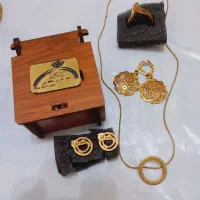 ست کامل گردنبندوگوشواره دونمونه انگشتر و النگو
