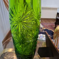گلدان کریستال تراش چک قدیمی