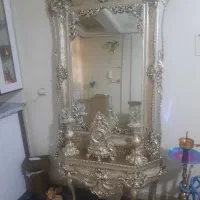 اینه کنسول همراه شمعدان و ساعت