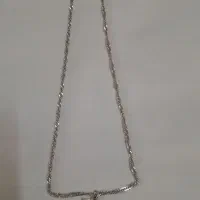 زنجیر نقره با پلاک حدودا 5 گرم