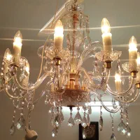 لوستر کریستال خورشیدی ۱۰ شاخه